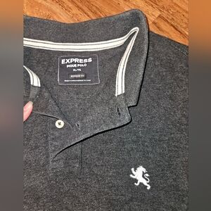 Express Men's Gray Polo Shirt